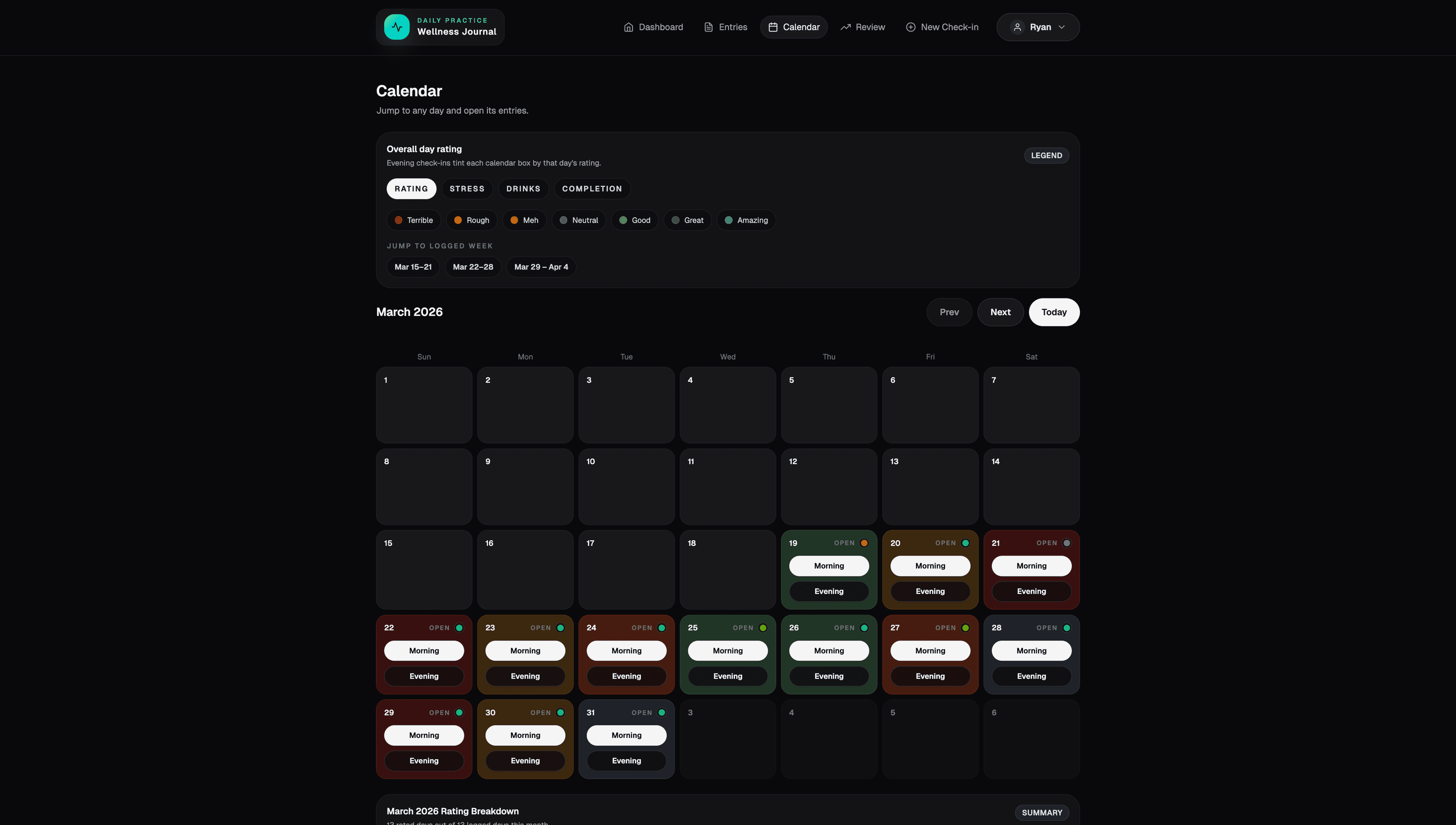 Wellness Journal Project